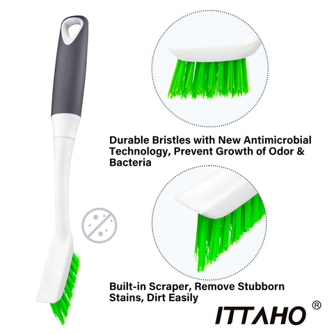 ITTAHO 2 Pack Grout Cleaner, Groove Gap Scrub Brush Set, All Purpose Cleaning Tools