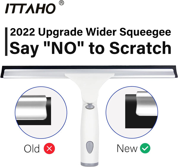 ITTAHO Multi-Use Window Squeegee, 2 in 1 Squeegee Window Cleaner