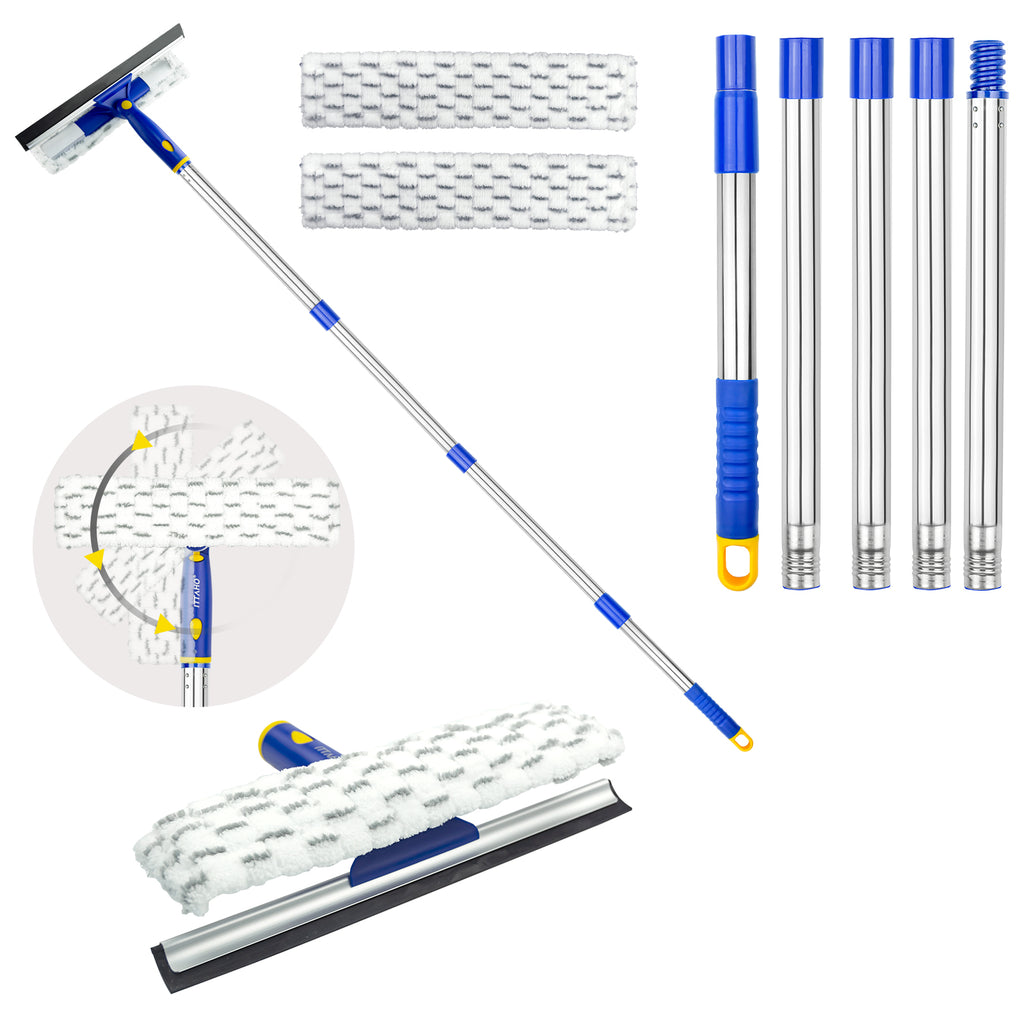 ITTAHO 81" Window Squeegee Cleaner, 2 in 1 Shower Glass Cleaning Tool Kit