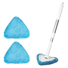 Windshield Clean Tool, Car Window Cleaner with Extendable Handle, 3pcs Microfiber Pads