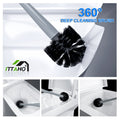 ITTAHO 2-in-1 Toilet Plunger & Bowl Brush Set, Bathroom Toilet Cleaning Brush with Holder