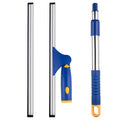 ITTAHO Shower Squeegee for Glass Doors, All-Purpose Extendable Window Squeegee with 2 Blades and Stainless Steel Pole