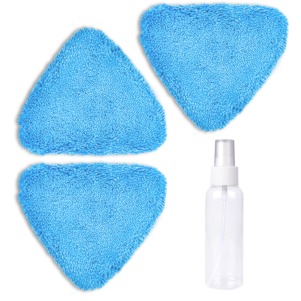 ITTAHO 3PCS Windshield Clean Tool Microfiber Pads & 1PC Spray Bottle, Car Window Cleaner Refills