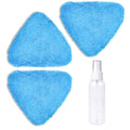 ITTAHO 3PCS Windshield Clean Tool Microfiber Pads & 1PC Spray Bottle, Car Window Cleaner Refills
