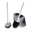 ITTAHO Toilet Bowl Brush & Floor Scrubber with Holder Set, Silicone & Nelon Bristles