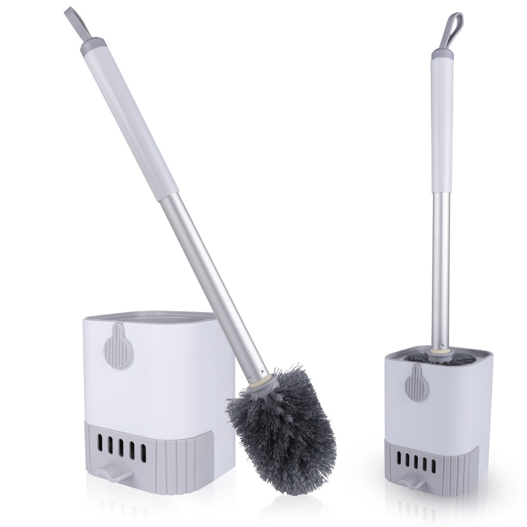 ITTAHO 16" Toilet Bowl Brush with Holder Durable Alumnium Handle Bathroom Toilet Brush