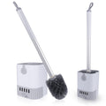 ITTAHO 16" Toilet Bowl Brush with Holder Durable Alumnium Handle Bathroom Toilet Brush