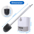 ITTAHO 16" Toilet Bowl Brush with Holder Durable Alumnium Handle Bathroom Toilet Brush
