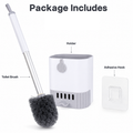 ITTAHO 16" Toilet Bowl Brush with Holder Durable Alumnium Handle Bathroom Toilet Brush