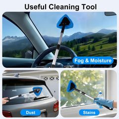 Windshield Cleaner Tool, ITTAHO Dust Removal Tool, Car Window Windshield Glass Cleaning Kit