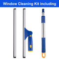 ITTAHO Shower Squeegee for Glass Doors, All-Purpose Extendable Window Squeegee with 2 Blades and Stainless Steel Pole
