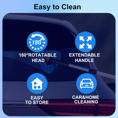 Windshield Cleaner Tool, ITTAHO Dust Removal Tool, Car Window Windshield Glass Cleaning Kit