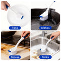 ITTAHO Dish Scrub Brush Kit, Kitchen Cleaning Scrubber Set - 3 Pack Blue