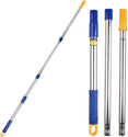 52 inch Long Extension Pole, Window Squeegee Poles Attachment Replacement, Adjustable Stainless Steel Pole