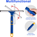 ITTAHO Swivel Shower Squeegee for Glass Doors, All-Purpose Anti-Slip Window Squeegee with 2 Blades