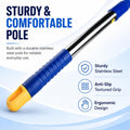 52 inch Long Extension Pole, Window Squeegee Poles Attachment Replacement, Adjustable Stainless Steel Pole