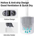 Toilet Bowl Brush & Floor Scrubber with Holder Set, ITTAHO Toilet Cleaner Silicone Bristles Shower Cleaner