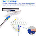 ITTAHO 81" Window Squeegee Cleaner, 2 in 1 Window Cleaning Tool Kit,Shower Squeegee with Extension Pole, Glass Cleaning Tools