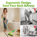 ITTAHO 2 Pack Grout Brush with Long Handle, Swivel Cleaning Grout Line Scrubber(Green)