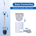 ITTAHO 16" Toilet Bowl Brush with Holder Durable Alumnium Handle Bathroom Toilet Brush