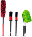 ITTAHO 4 Pack Car Wash Brush Wheel Cleaning Woolies Brush Detailing Brush and Stiff Tire Brush Tires Wheel Brushes