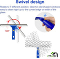 ITTAHO Squeegee and Microfiber Scrubber Combo-Swivel Style (Scrubber Head Sold Only)