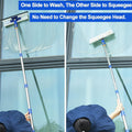 ITTAHO 81" Window Squeegee Cleaner, 2 in 1 Window Cleaning Tool Kit,Shower Squeegee with Extension Pole, Glass Cleaning Tools