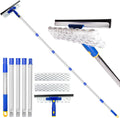ITTAHO 81" Window Squeegee Cleaner, 2 in 1 Window Cleaning Tool Kit,Shower Squeegee with Extension Pole, Glass Cleaning Tools