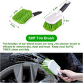 ITTAHO 4 Pack Car Wash Brush Wheel Cleaning Woolies Brush Detailing Brush and Stiff Tire Brush Tires Wheel Brushes