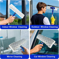 ITTAHO 81" Window Squeegee Cleaner, 2 in 1 Window Cleaning Tool Kit,Shower Squeegee with Extension Pole, Glass Cleaning Tools