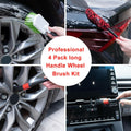 ITTAHO 4 Pack Car Wash Brush Wheel Cleaning Woolies Brush Detailing Brush and Stiff Tire Brush Tires Wheel Brushes