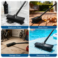 ITTAHO Deck Scrub Brush with Handle Floor Cleaning Scrubber for Tile Garage Patio Black