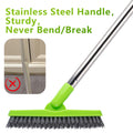 ITTAHO 2 Pack Grout Brush with Long Handle, Swivel Cleaning Grout Line Scrubber(Green)