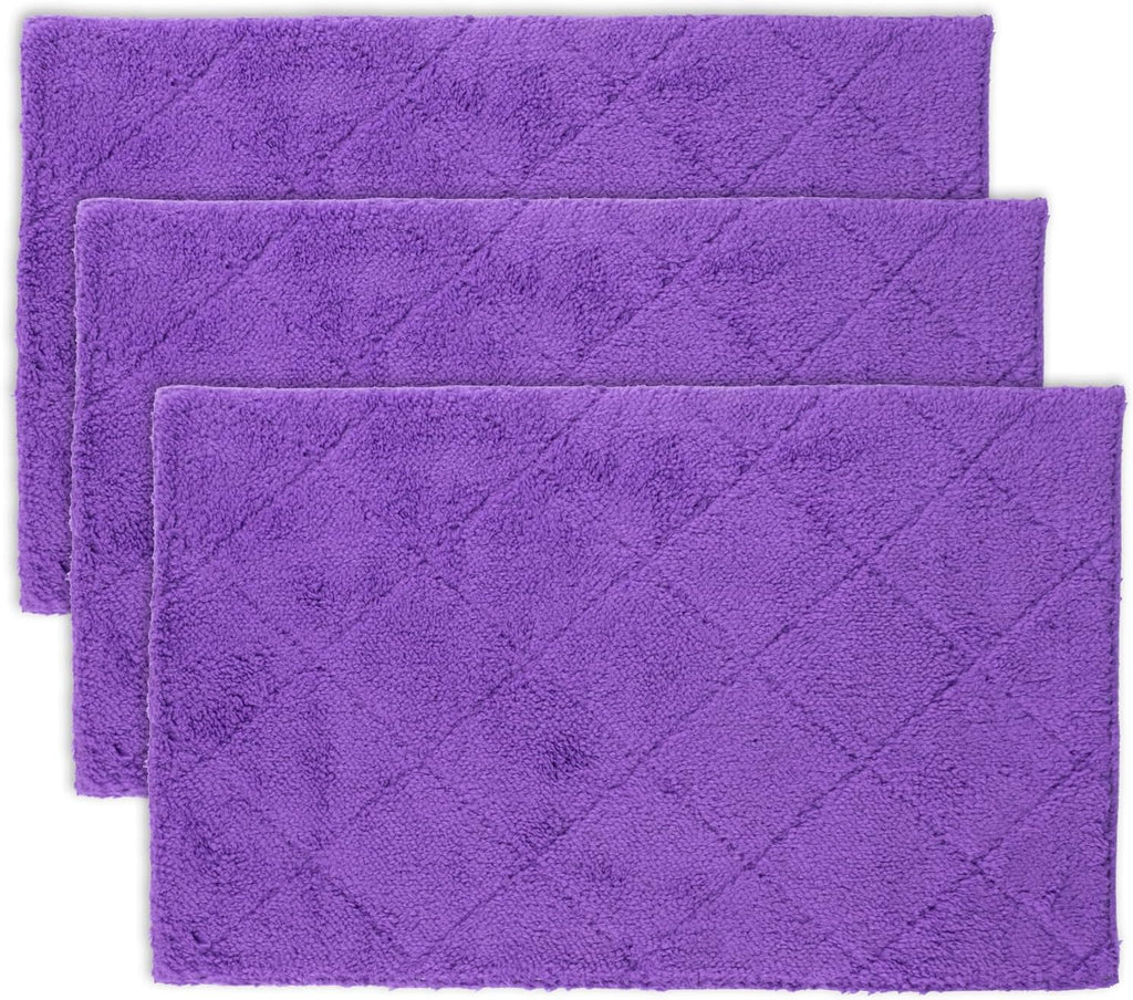 ITTAHO 3 Pack Microfiber Mops Refill Pads for 14" Mop,  Size: 14.8 x 9in Purple