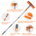 ITTAHO Window Squeegee, Long Handle Window Cleaner Tool with Stainless Steel Extension Pole
