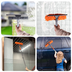 ITTAHO Window Squeegee, Long Handle Window Cleaner Tool with Stainless Steel Extension Pole
