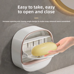 High Quality Soap Boxes Wall Mounted Waterproof Soap Dispenser Wall Mount Rack Perforation-free Toilet Soap Holder