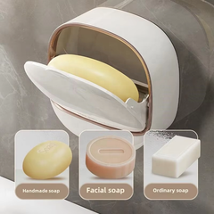 High Quality Soap Boxes Wall Mounted Waterproof Soap Dispenser Wall Mount Rack Perforation-free Toilet Soap Holder