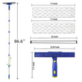 ITTAHO 81" Window Squeegee Cleaner, 2 in 1 Window Cleaning Tool Kit,Shower Squeegee with Extension Pole, Glass Cleaning Tools