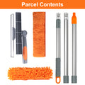 ITTAHO Window Squeegee, Long Handle Window Cleaner Tool with Stainless Steel Extension Pole