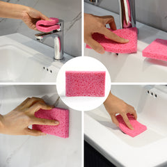 ITTAHO 12Pcs Heavy Duty Cellulose Sponges, All Purpose Non Scratch Cleaning Sponge-Pink