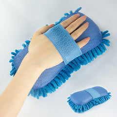 Mesh Bug Car Wash Sponge Chenille Cleaning Mitt Scratch-free for Auto Bike Motorcycle