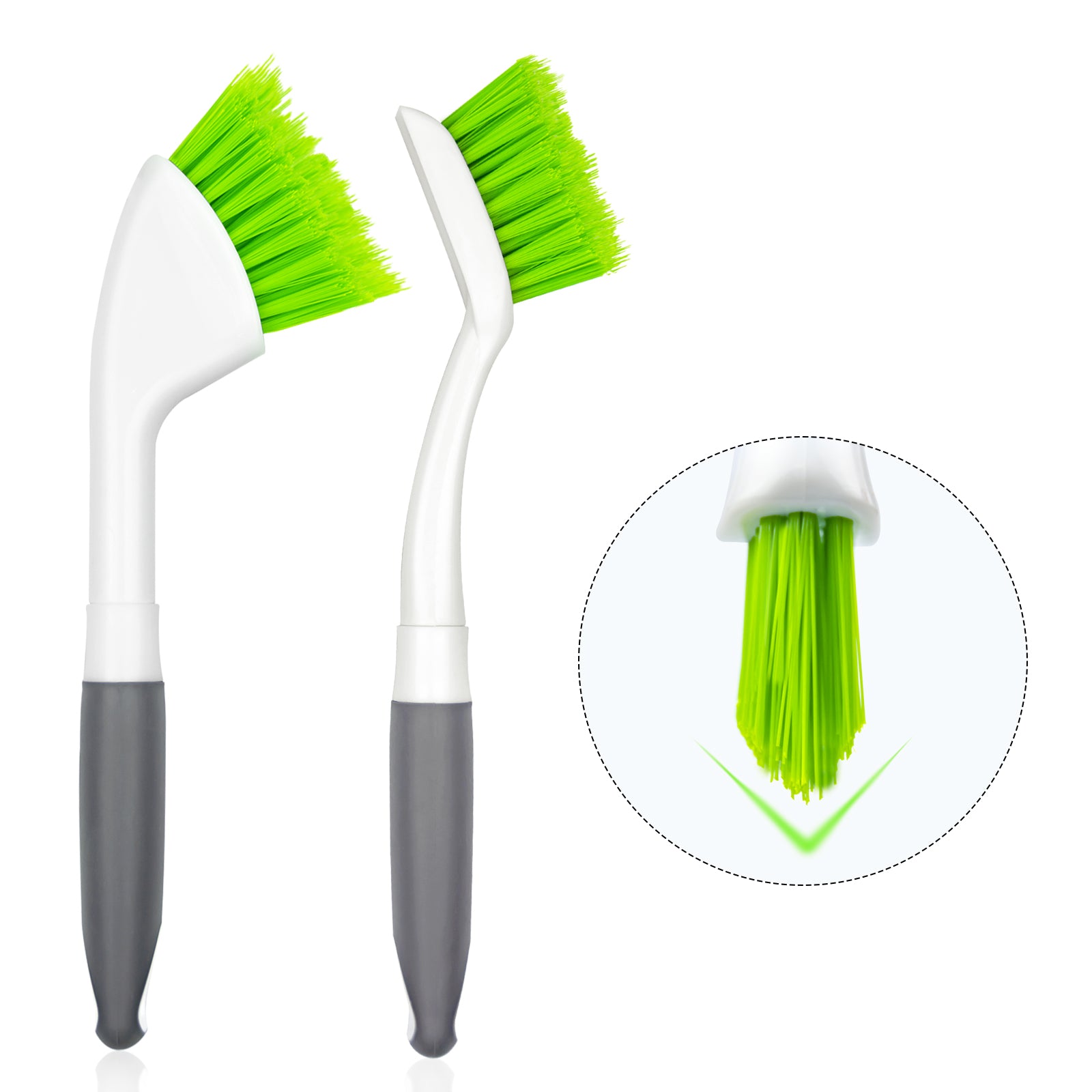 Crevice Brush Kitchen Cleaning Tool Set, Hard Bristle Groove