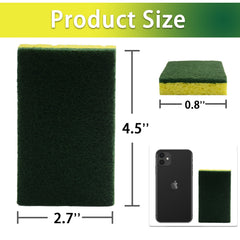 ITTAHO 12 Pcs Heavy Duty Cleaning Sponges, All-Purpose Non-Scratch Scrubbing Sponge - ITTAHO