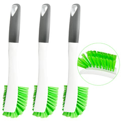 Dish Brush Set of 3 with Bottle Water Brush, Dish Scrub Brush and Scrubber  Brush - Kitchen Scrub Brushes Ergonomic Non Slip Long Handle for Cleaning