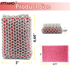 Mythrojan Chainmail Stainless Scrubber for Cast Iron Maintenance, 4.7 -  MedieWorld