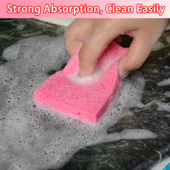 ITTAHO 12Pcs Heavy Duty Cellulose Sponges, All Purpose Non Scratch Cleaning Sponge-Pink