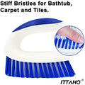 ITTAHO All Purpose Scrub Brush for Cleaning, Stiff Bristle Cleaning Brush with Non-Slip Grip for Bathroom Tile Floor-2 Pack - ITTAHO