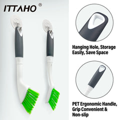 ITTAHO 2 Pack Grout Cleaning Brush, Groove Gap Scrub Brush Set - ITTAHO