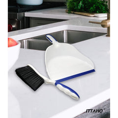 ITTAHO Dust Pan and Brush Set, Dust Pan and Hand Broom Cleaning Tools